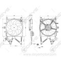12v radiator cooling fan motor for OPEL CORSA